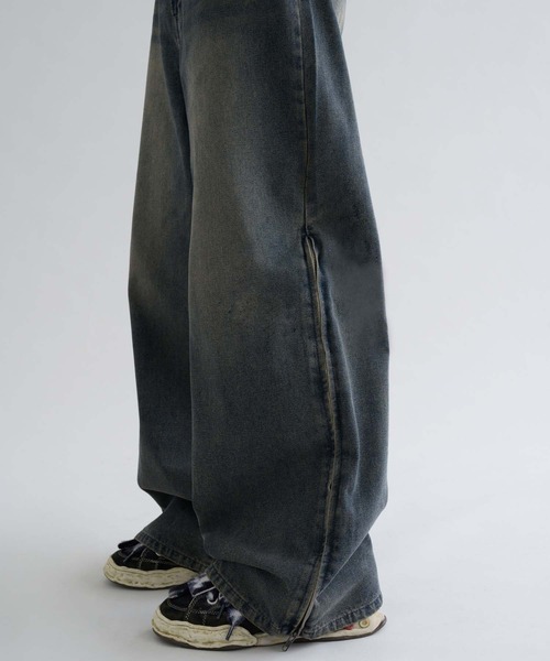 epnok ジーンズ 「EPNK」Side zip wash denim pants / サイド