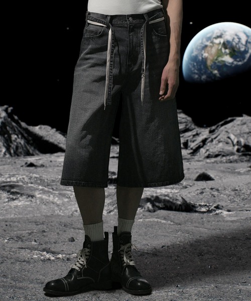【R13】ダブルループベンティジーンズ Nebula Fusion ジーンズ 13oz denim double drawst baggy calf