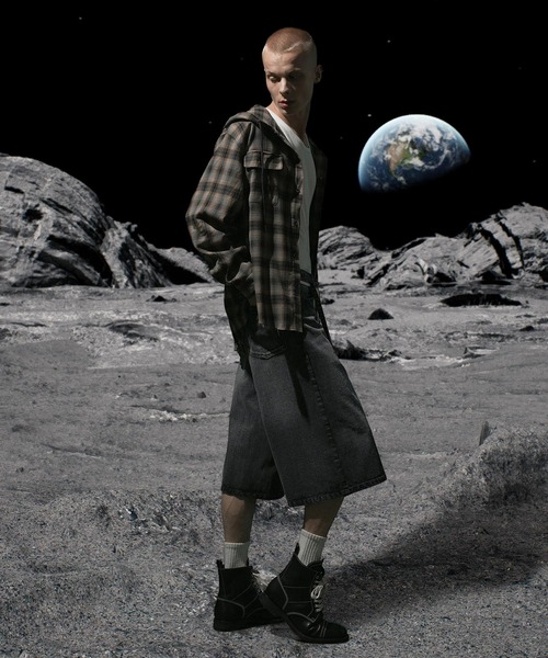 Nebula Fusion ジーンズ 13oz denim double drawst baggy calf pants