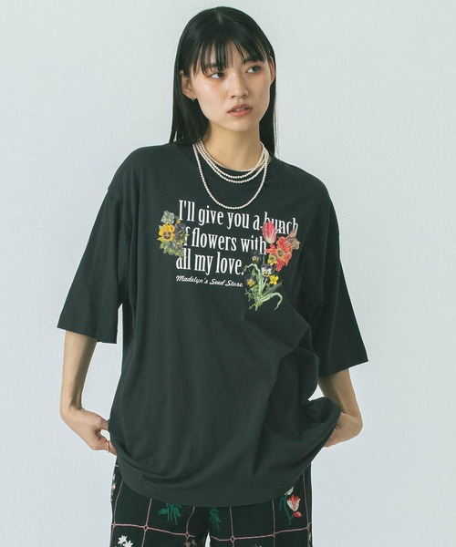 ROSE BUD（ローズバッド） tシャツ (mag.by c)LOGO BIG-TEE レディース