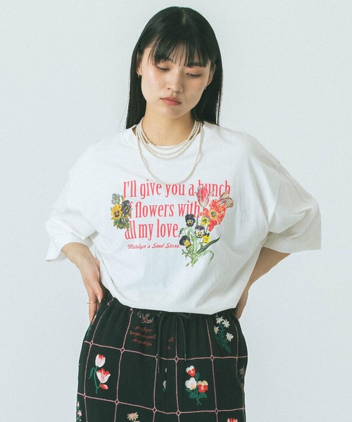 ROSE BUD（ローズバッド） tシャツ (mag.by c)LOGO BIG-TEE レディース