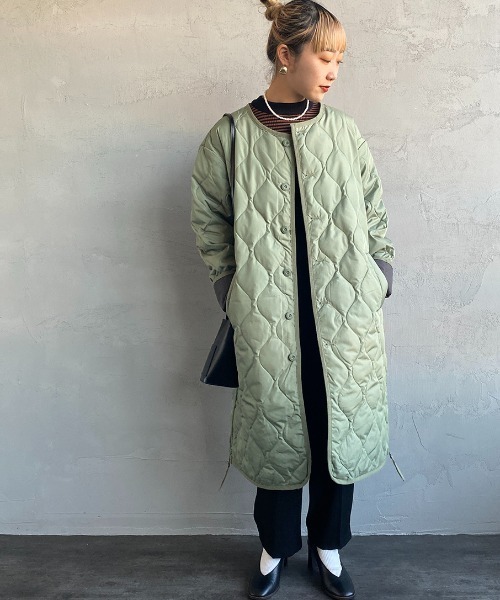 TAION（タイオン） ダウンコート M セージグリーン レディース