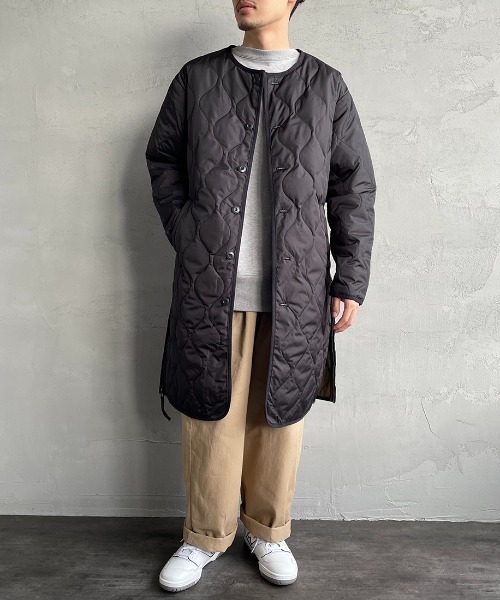 「TAION」 ダウンコート M セージグリーン レディース_画像7