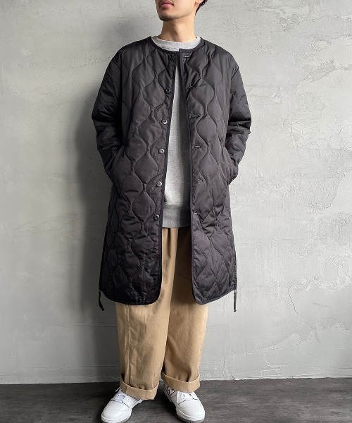 「TAION」 ダウンコート M セージグリーン レディース_画像8