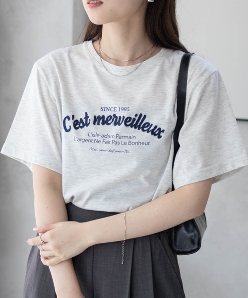 tシャツ T-GRAPHICS ロゴ刺繍Tシャツ レディース : ZOZOTOWN