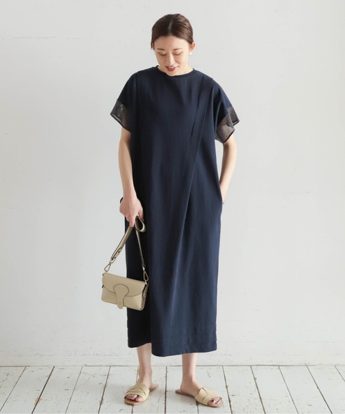 NOMBRE　INPAIR　TCカットコンビバンザイワンピース NOMBRE IMPAIR ワンピース TCカットコンビ リブ付キバンザイ