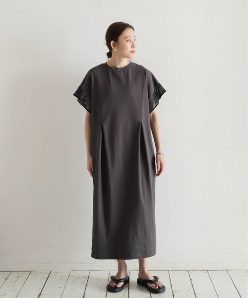 NOMBRE IMPAIR ワンピース メッシュコンビ天竺 Tシャツ