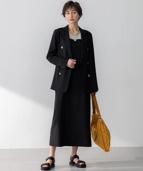 ジャケット テーラードジャケット 「洗える」リネンレーヨンストレッチ