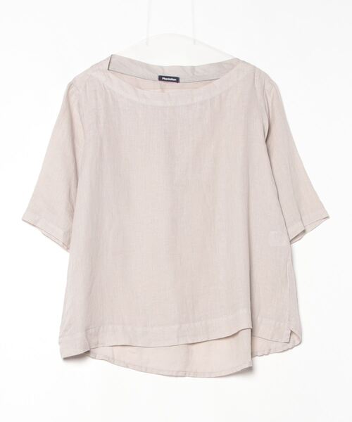 「Plantation」 半袖ブラウス M size ベージュ レディース