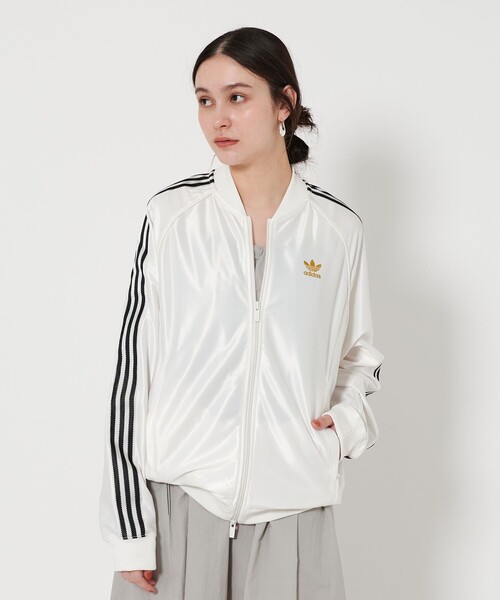 adidas ホワイト　トラックジャケット レディース用 レディース アディダス オリジナルス ウーブントラックトップ