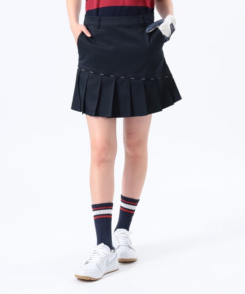 BEAMS GOLF スカート ORANGE LABEL / ロゴライン プリーツ