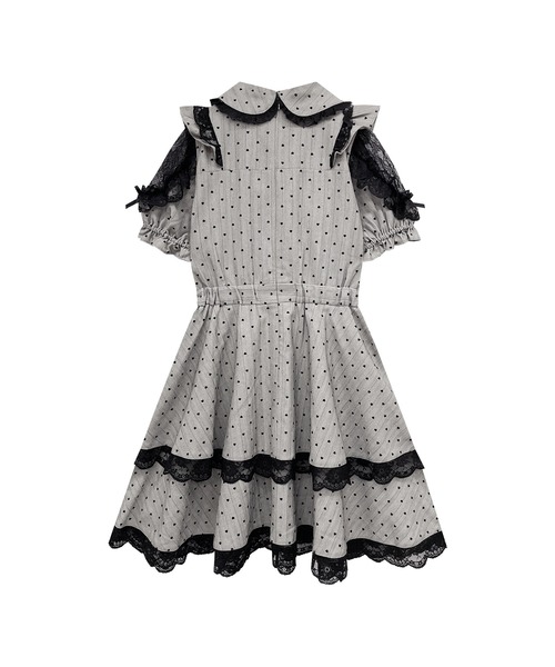 Honey Cinnamon（ハニーシナモン） ワンピース レース配色ハート