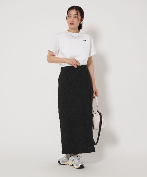 【予約販売】本 relaxing label green スカート タイト ジャカード カット スカート