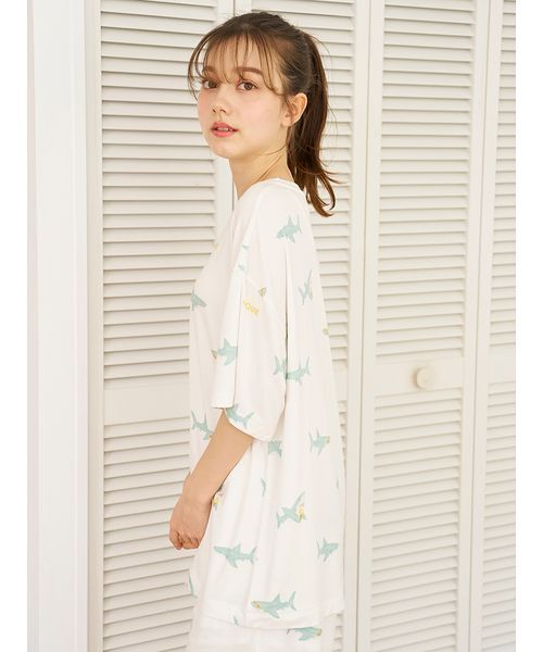 gelato pique パジャマ ルームウェア 「接触冷感」SHARK柄T