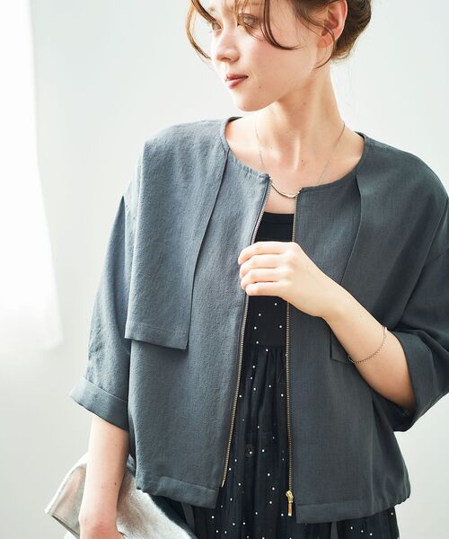 Heather ブルゾン アウター WZIPショートブルゾン 146960