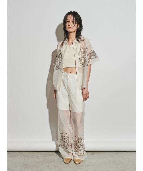 Ungrid（アングリッド） ブラウス シャツ 「Htage」エンブロイダリー