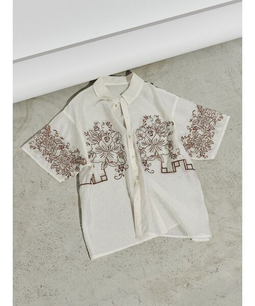 Ungrid（アングリッド） ブラウス シャツ 「Htage」エンブロイダリー