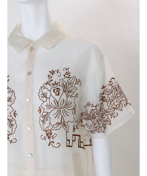 Ungrid（アングリッド） ブラウス シャツ 「Htage」エンブロイダリー