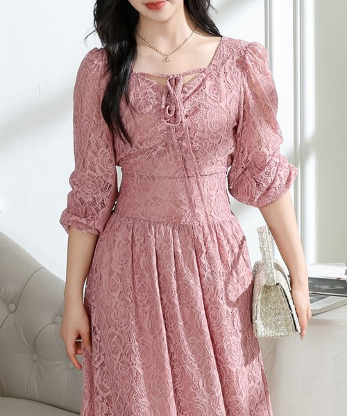 Lace Ladies（レースレディース） ワンピース 総レース ウエスト