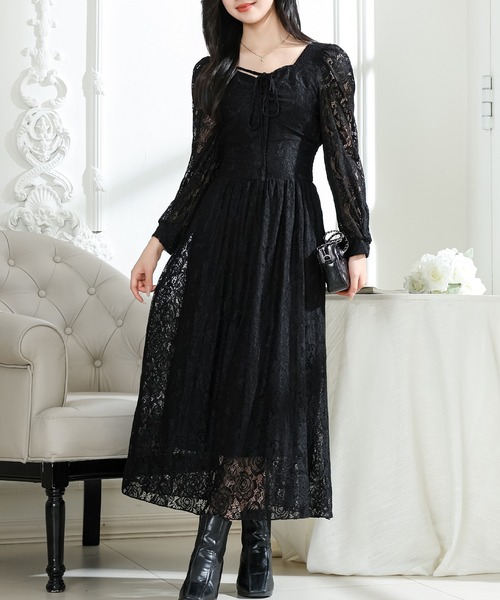 Lace Ladies（レースレディース） ワンピース 総レース ウエスト