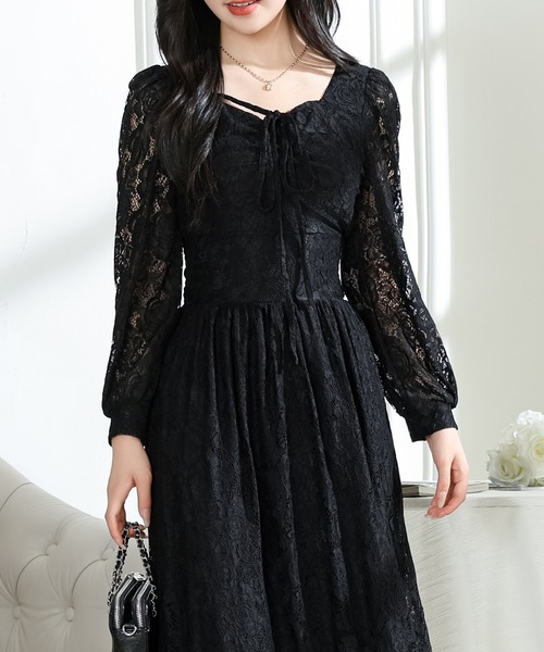 Lace Ladies（レースレディース） ワンピース 総レース ウエスト