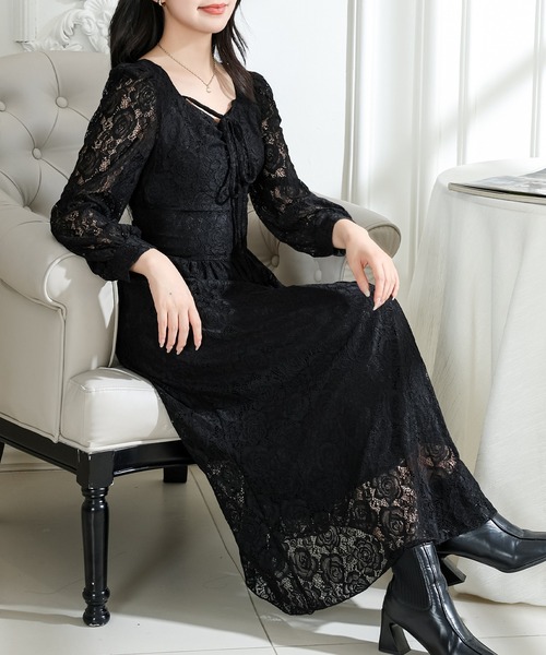 Lace Ladies（レースレディース） ワンピース 総レース ウエスト
