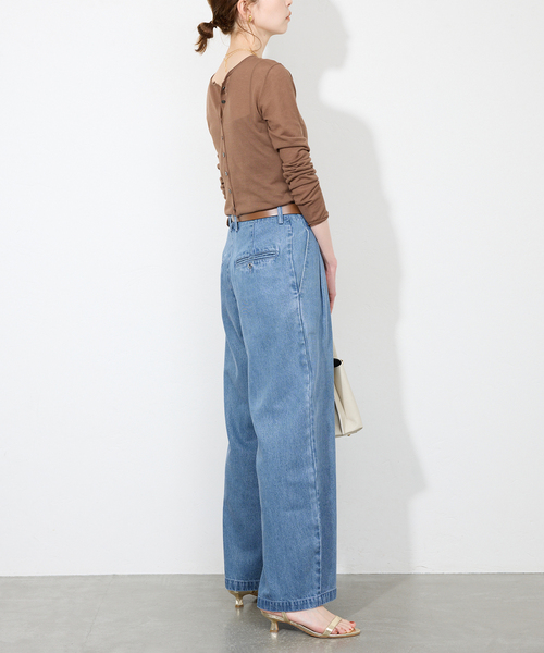 パンツ LEDENIM TUCK TROUSER 36 SLOBE IENA 4サイズ展開/追加3》LEDENIM TUCK TROUSERデニム（デニムパンツ