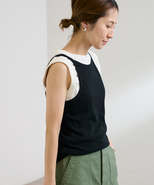キャミソール ONIT COTTON RIB AMERICAN/S キャミソール ONIT COTTON RIB AMERICAN/S キャミソール（キャミソール