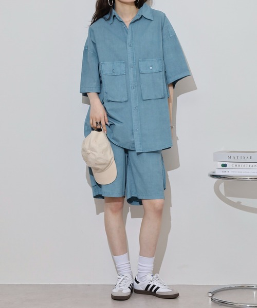 manywayシャツ×ショートパンツセット Many men, many minds. セットアップ MANYMENMANYMINDS セットアップ