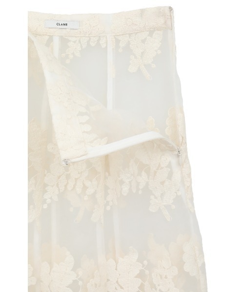 CLANE スカート CLANE/クラネ/SHEER FLOWER LACE SKIRT