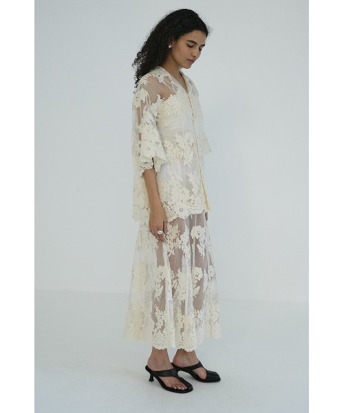 スカート CLANE SHEER FLOWER LACE SKIRT CLANE スカート CLANE/クラネ/SHEER FLOWER LACE SKIRT