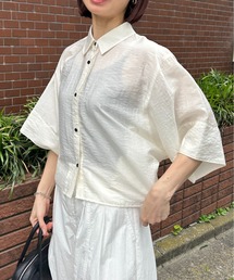 美品 eleventy ワイドスリーブプルオーバーシャツ ブラウス イタリア製 美品 eleventy ワイドスリーブプルオーバーシャツ ブラウス