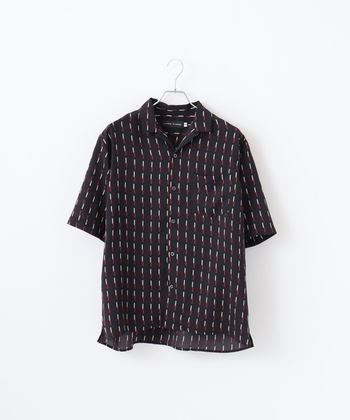 FUNALIVE シャツ Print open short-sleeved shirt / 総柄