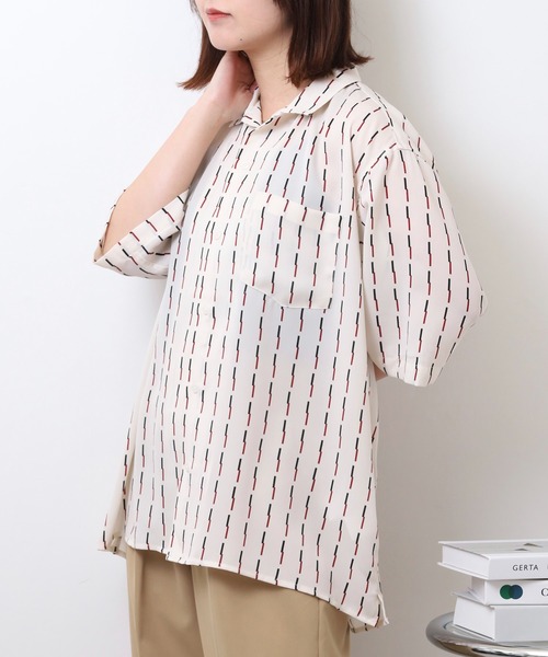 FUC半袖シャツ FUNALIVE シャツ Print open short-sleeved shirt / 総柄