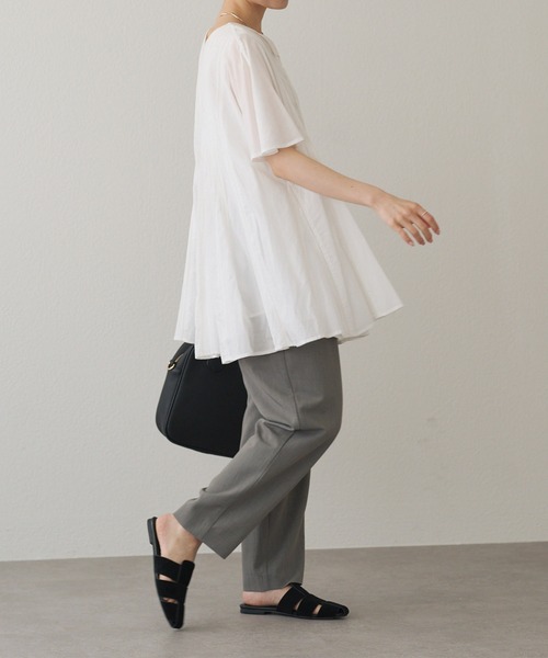 pual ce cin ブラウス シャツ インドボイルハシゴレース