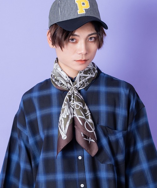 スカーフ バンダナ an meets zakka レトロクラシックパターン