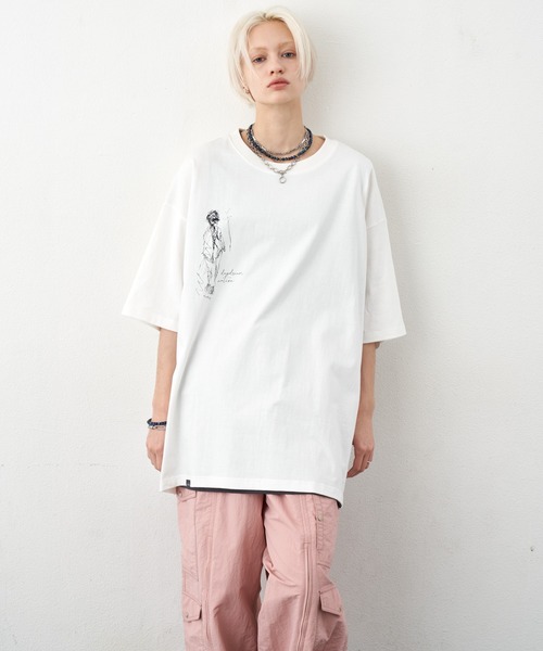 「AIVER」 半袖Tシャツ LARGE ホワイト メンズ