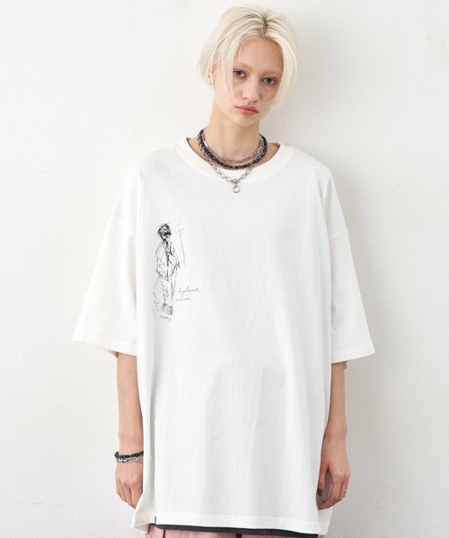 「AIVER」 半袖Tシャツ LARGE ホワイト メンズ
