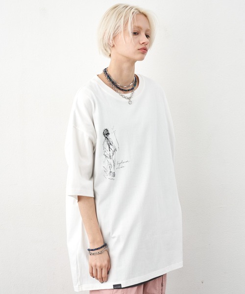「AIVER」 半袖Tシャツ LARGE ホワイト メンズ