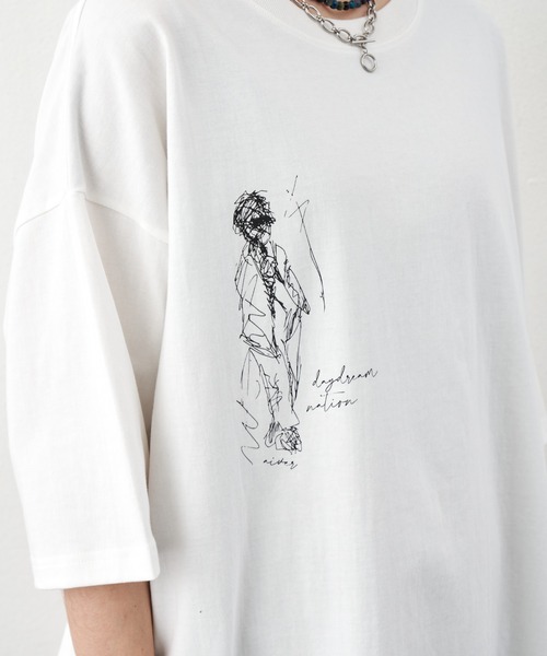 「AIVER」 半袖Tシャツ LARGE ホワイト メンズ