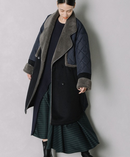 マルシャルテル ウール コートMARECHAL TERRE ブラック 未使用 MARECHAL TERRE（マルシャルテル） コート 2 ブラック レディース