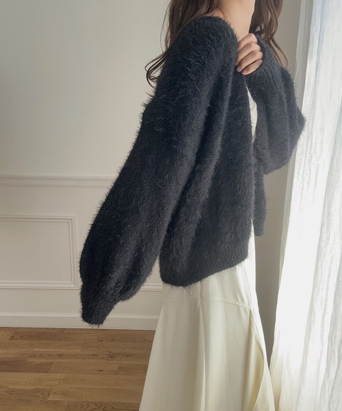 「LAUIR」 ニットカーディガン FREE アイボリー レディース_画像4