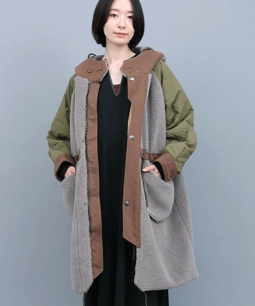 チチカカ（TITICACA） モッズコート コート ボア×キルトリバーシブル