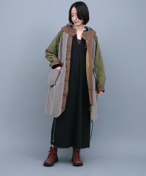 チチカカ（TITICACA） モッズコート コート ボア×キルトリバーシブル