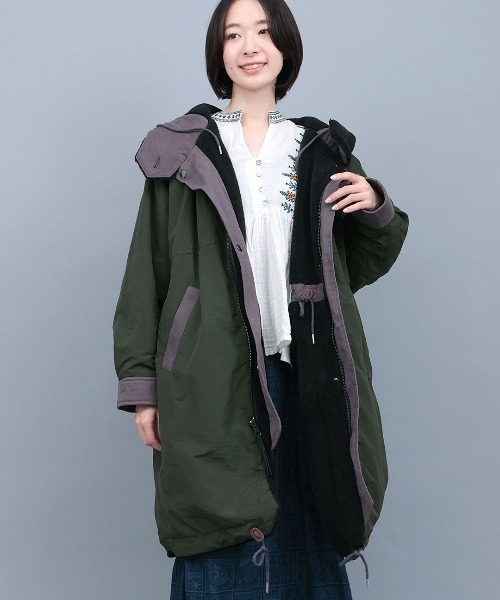 チチカカ（TITICACA） モッズコート コート ボア×キルトリバーシブル