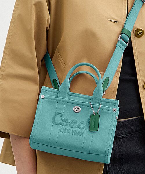 レザーが上品♪【Coach】2way  カーゴトートバッグ 20 カーゴ トート バッグ 20（ショルダーバッグ）｜COACH（コーチ