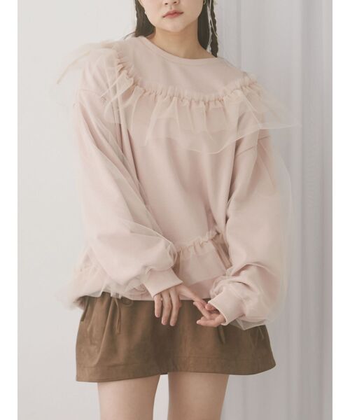 merry jenny トレーナー スウェット チュールパフスウェット