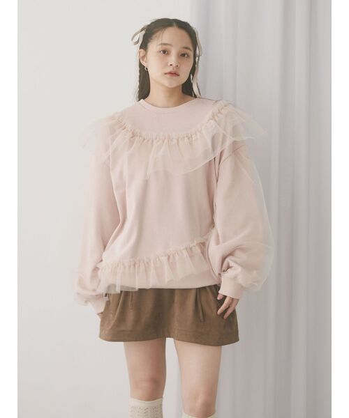 merry jenny トレーナー スウェット チュールパフスウェット