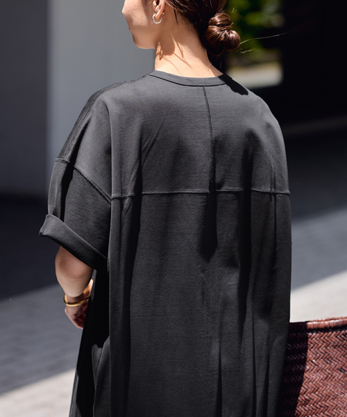 FRAMeWORK 「FRAMeWORK」 Tシャツワンピース 36 ブラック
