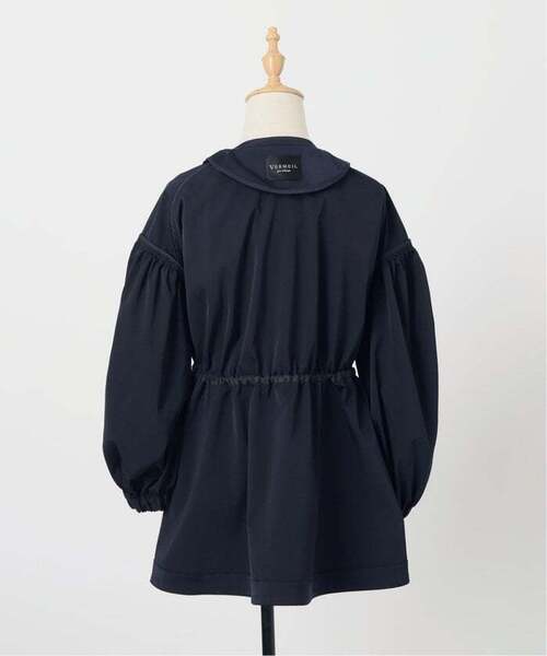 VERMEIL par iena ノーカラーギャザーZIPブルゾン VERMEIL par iena コート アウター 「追加」ノーカラーギャザー